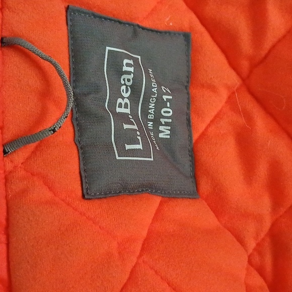 LL Bean Kids TEK Jacket Size M(10-12) Gray Hooded Lined - Picture 9 of 12